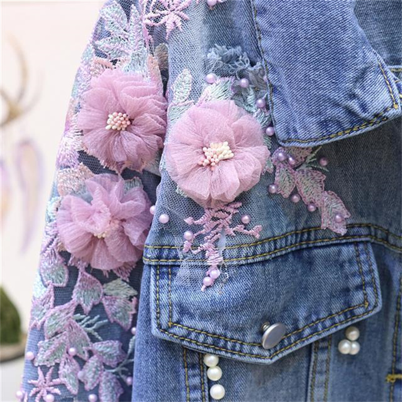 2022 New Embroidery Denim Shor - Embroidery Jeans Sakura review and price