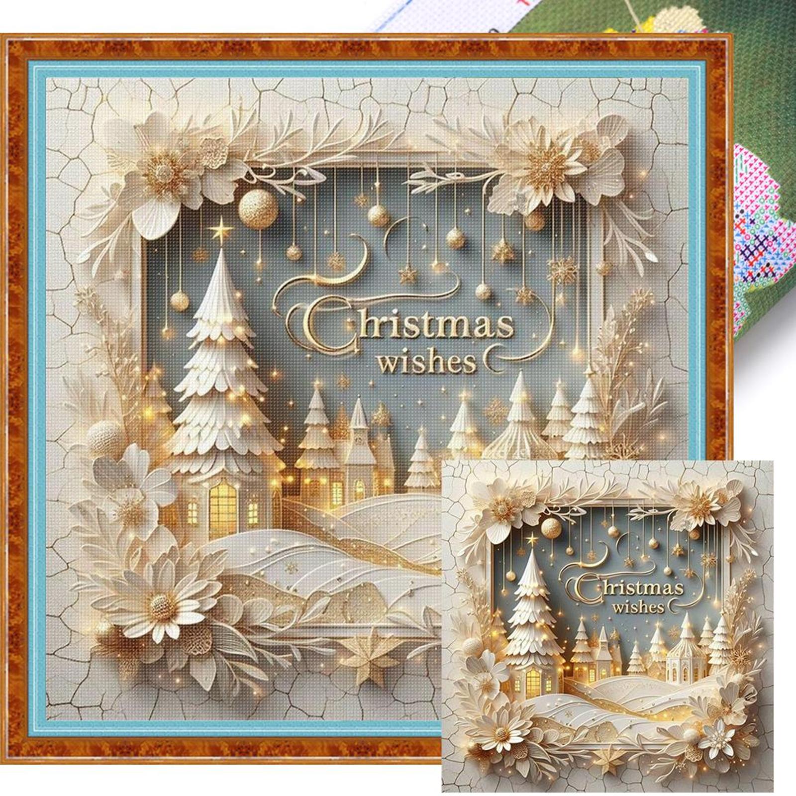 Xmas Printed Cross Stitch Kit  - Embroidery Xmas Kits review and price