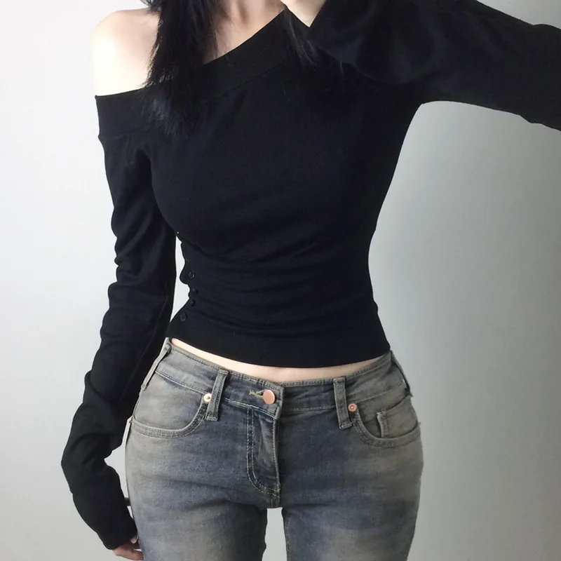 Y2K Vintage Pleated Button T-S - Embroidery Fashion review and price