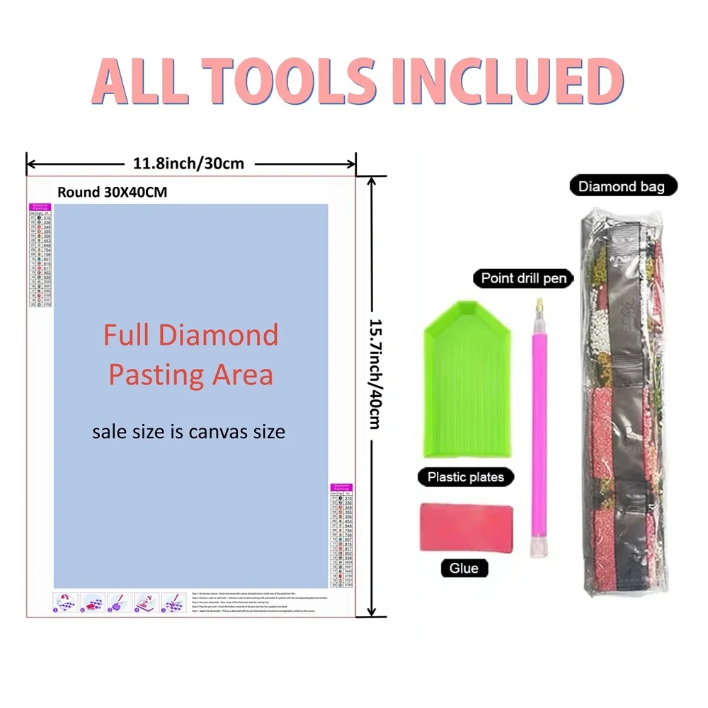 Frameless,5D DIY Diamond Paint - Embroidery Ideas review and price