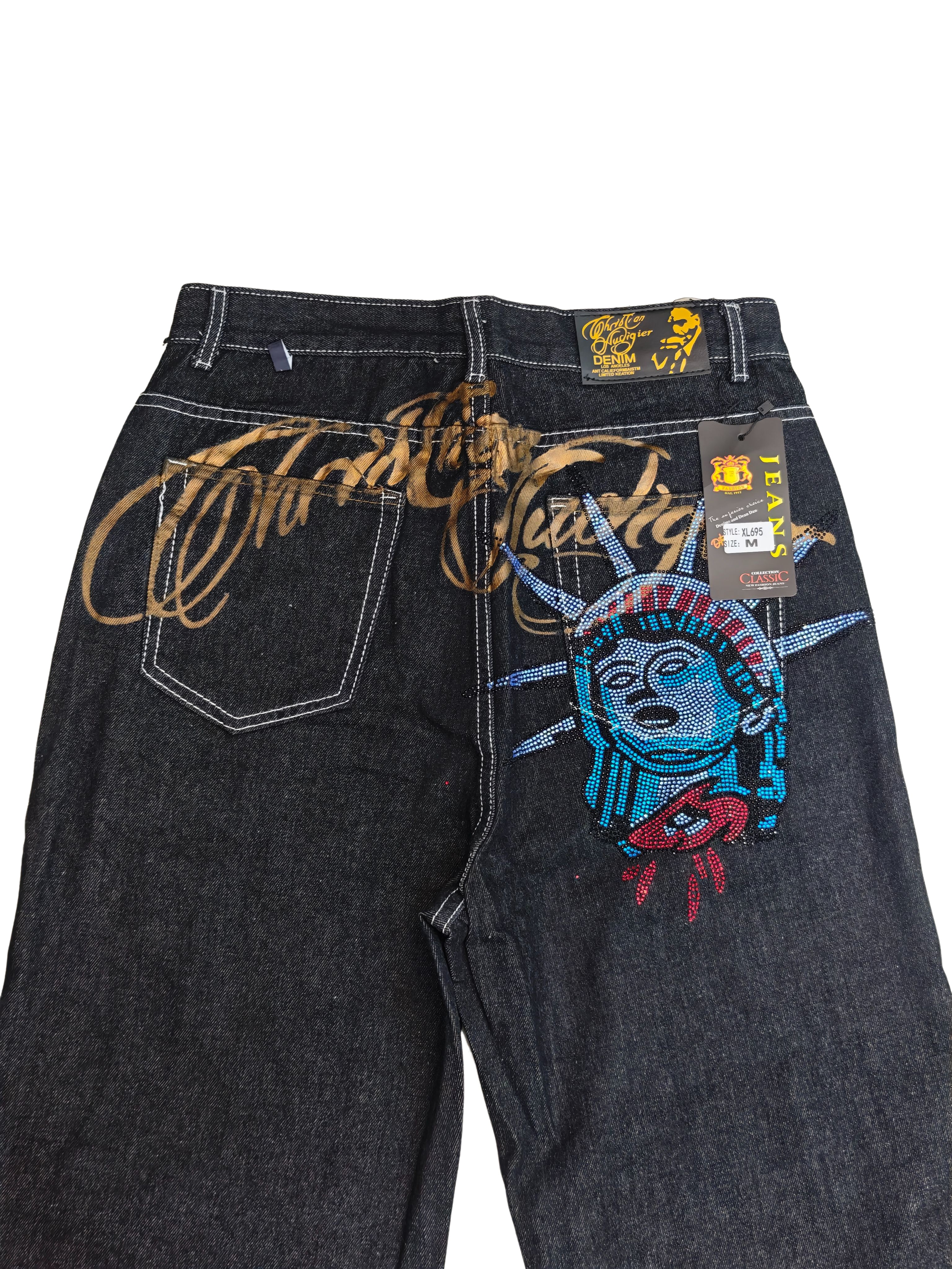 Retro 2000s Diamonds Jeans Y2k - Embroidery Jeans Sakura review and price