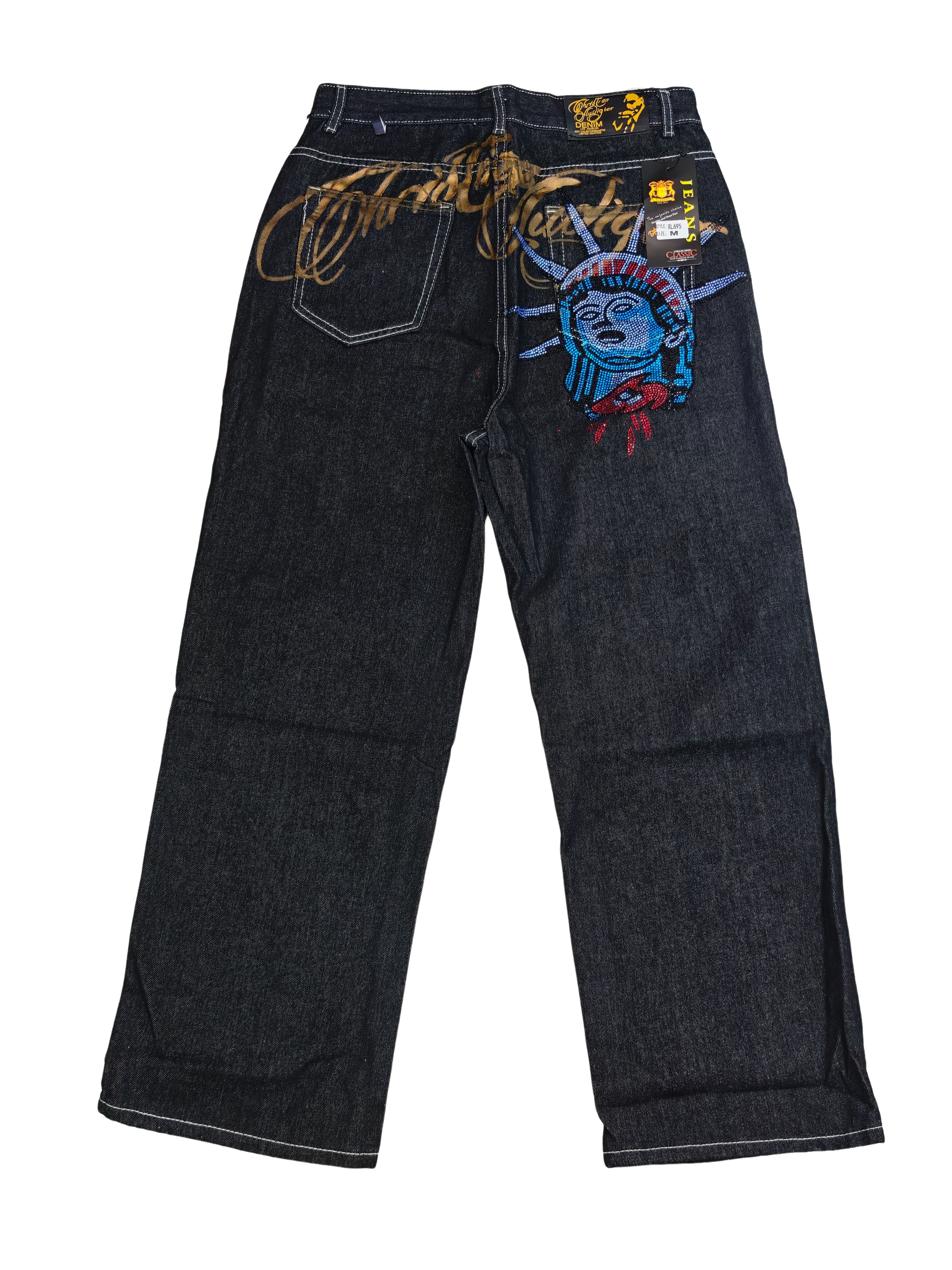 Retro 2000s Diamonds Jeans Y2k - Embroidery Jeans Sakura review and price