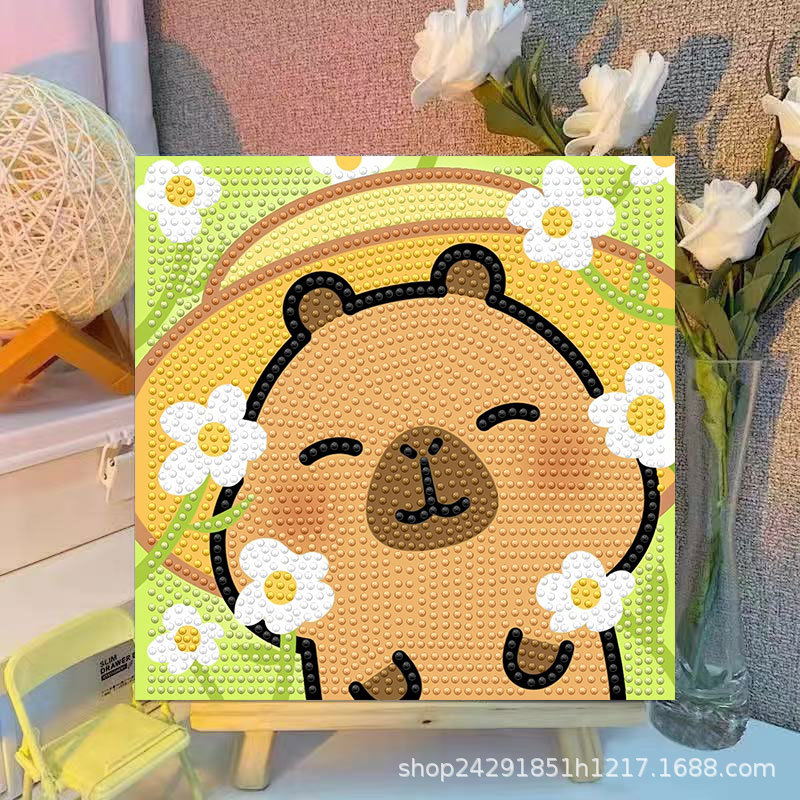 Cartoon Capibala Crystal Diamo - Embroidery Ideas review and price