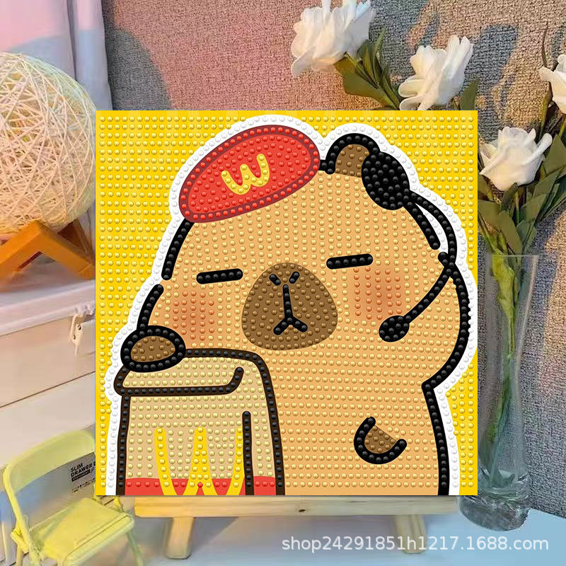 Cartoon Capibala Crystal Diamo - Embroidery Ideas review and price