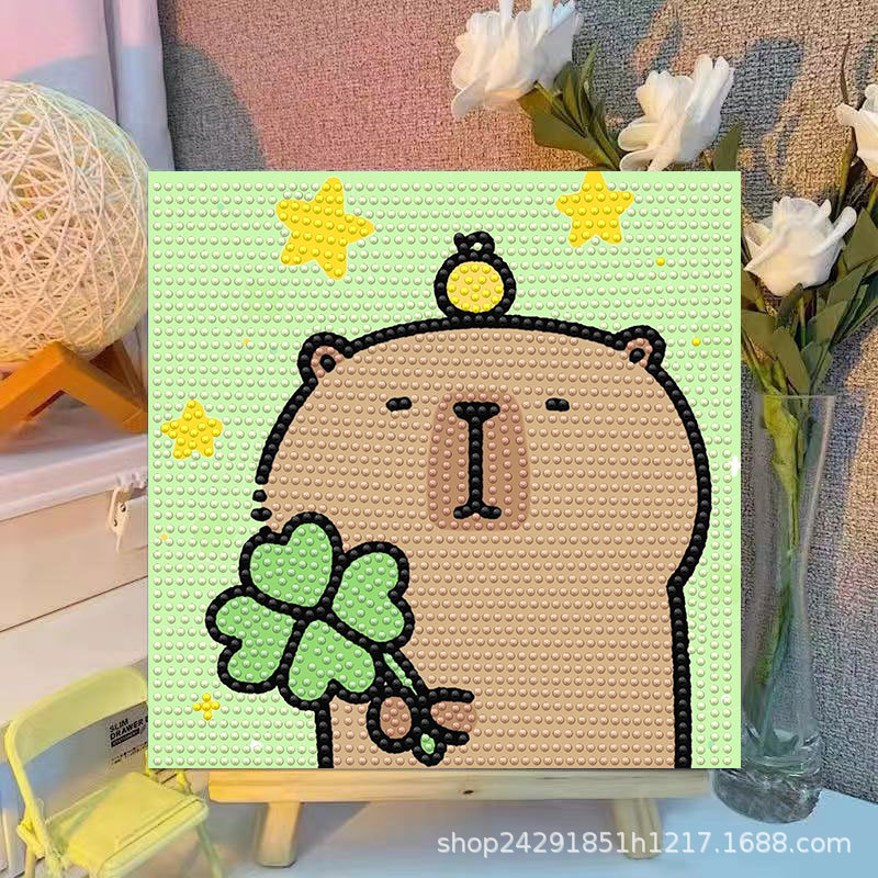 Cartoon Capibala Crystal Diamo - Embroidery Ideas review and price