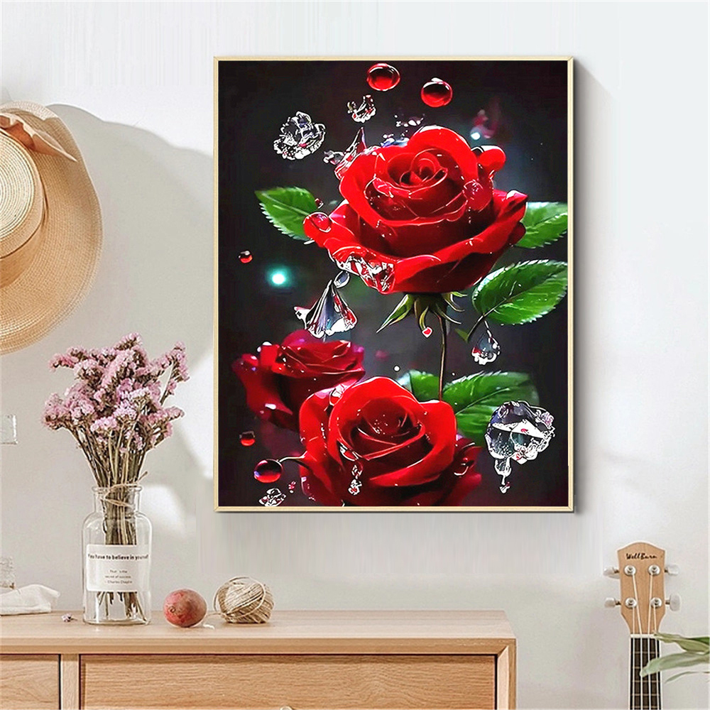 AZQSD Diamond Painting Full Dr - Embroidery Rose Stitch review and price