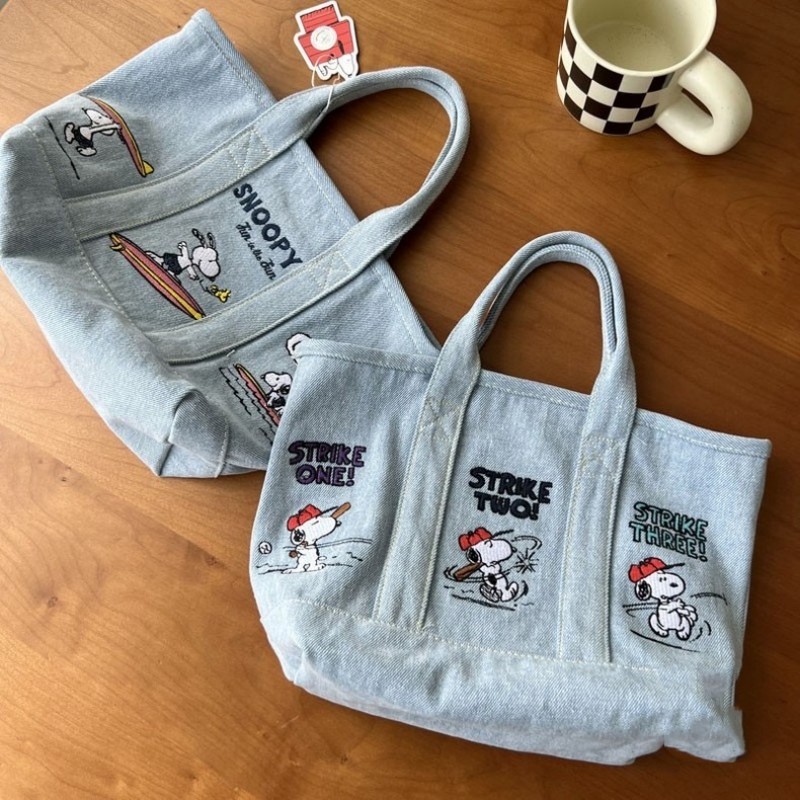 Snoopy Canvas Bag Cute Embroid - Embroidery Xmas review and price