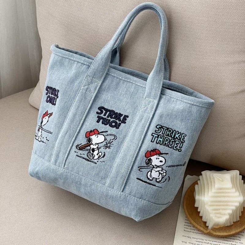 Snoopy Canvas Bag Cute Embroid - Embroidery Xmas review and price