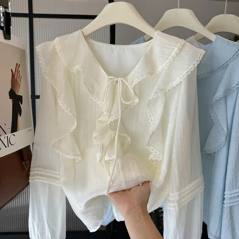 French V-Neck Chic Long Sleeve - Embroidery Fashion review and price