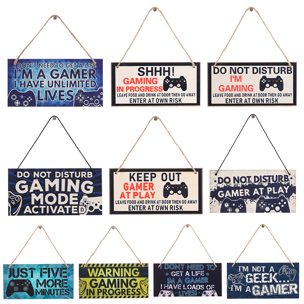 1PC Gaming Room Sign Wood Plaq - Embroidery Studio review and price