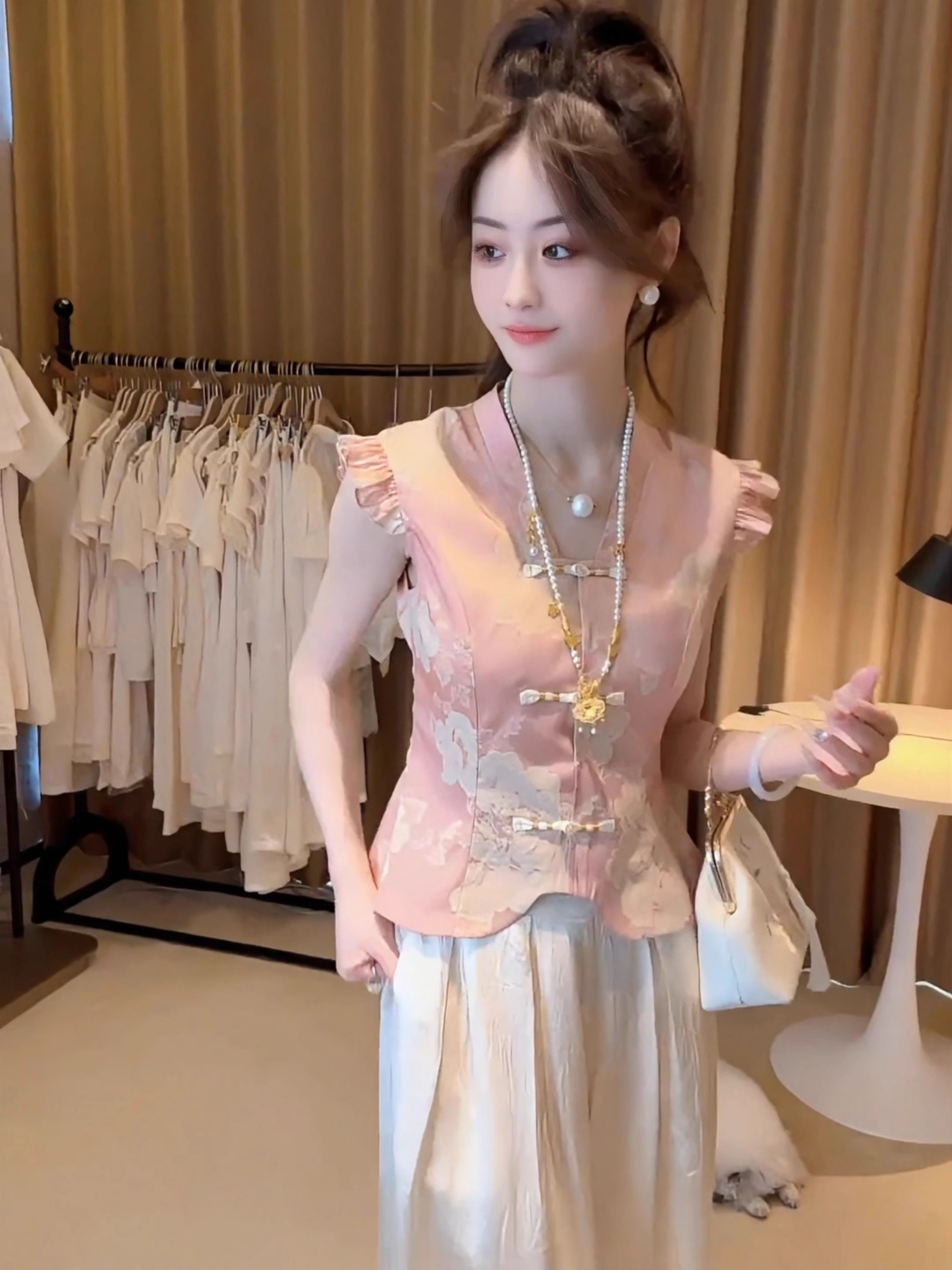 Slimming Chinese Sle Reformed  - Embroidery Vest review and price