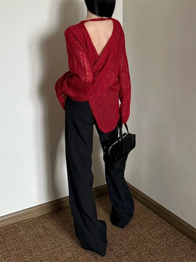 Y2K See-Through Knitted Women' - Embroidery Fashion review and price