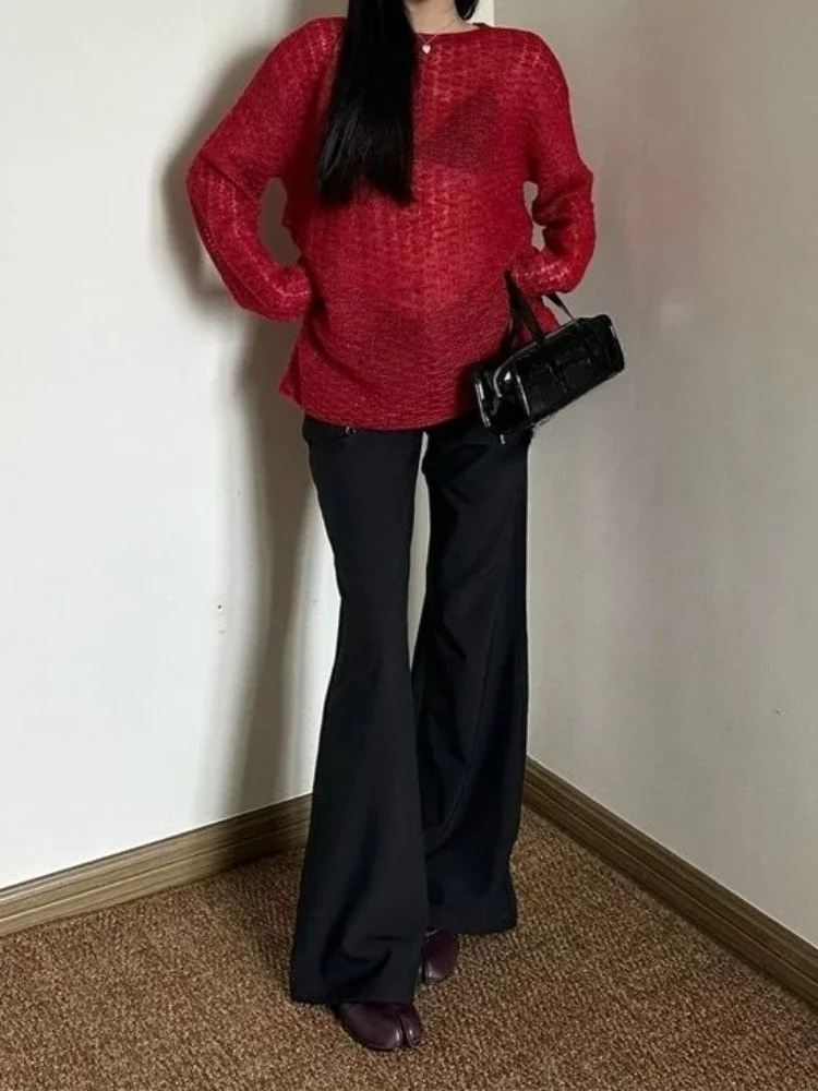 Y2K See-Through Knitted Women' - Embroidery Fashion review and price