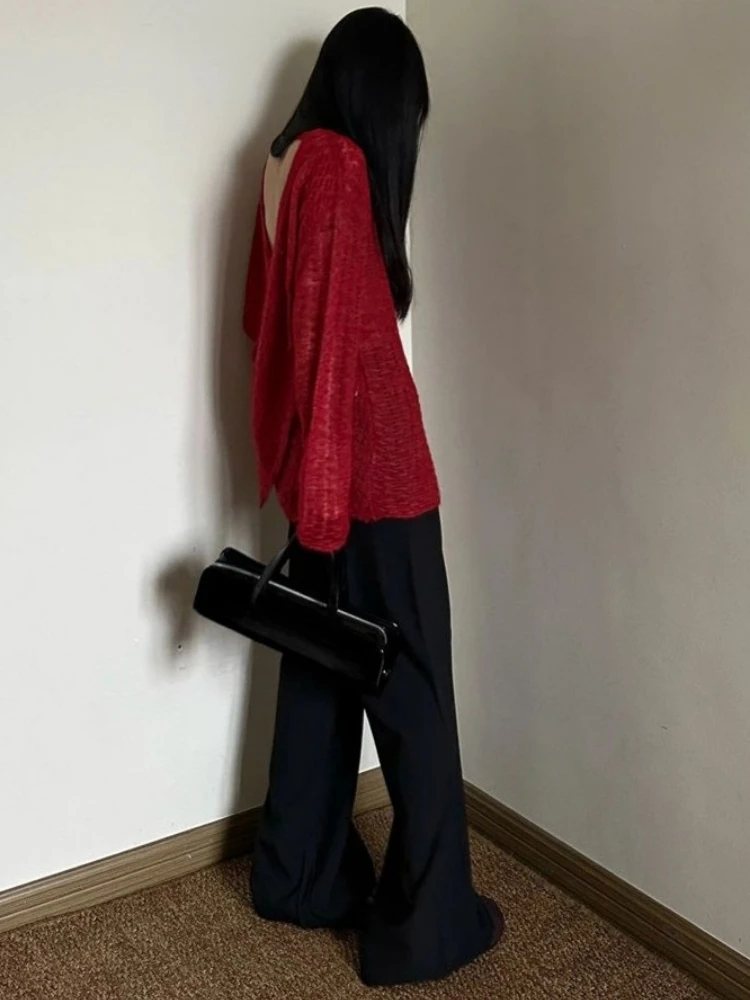 Y2K See-Through Knitted Women' - Embroidery Fashion review and price