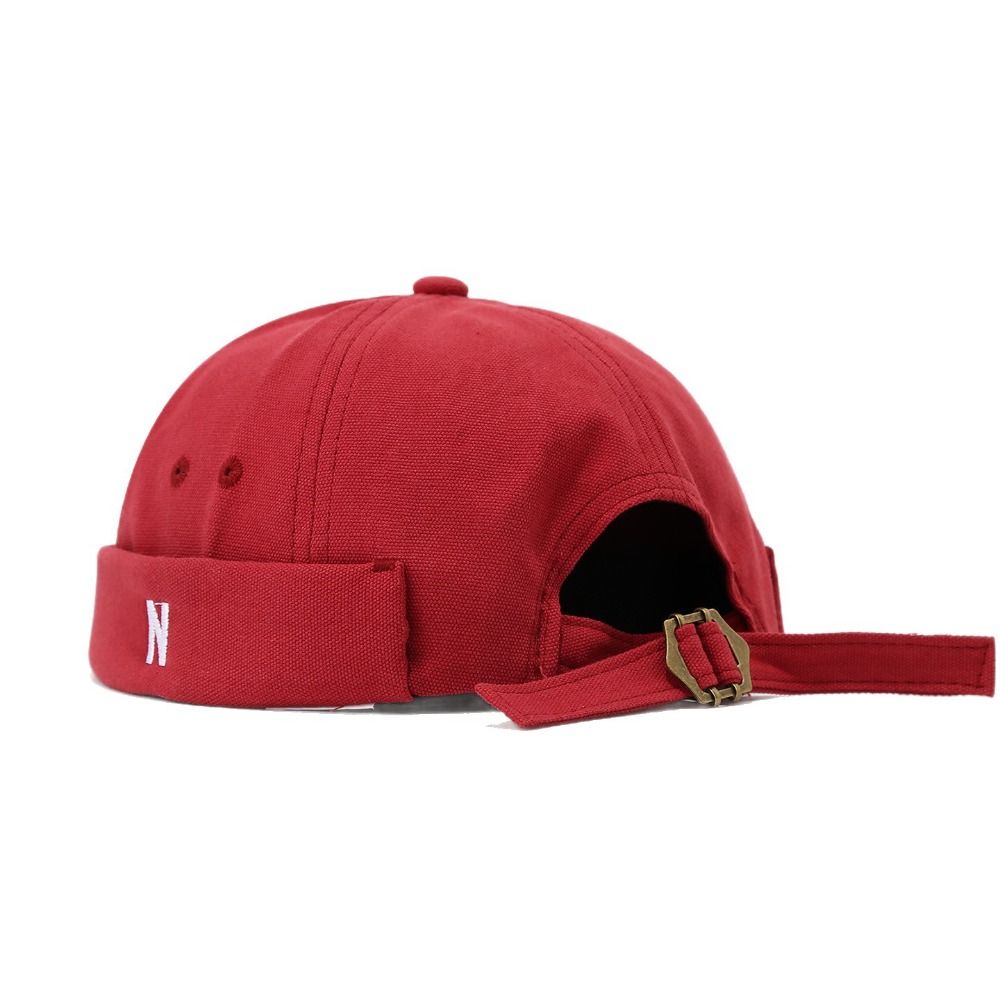 Vintage Cotton Brimless Hat Le - Embroidery Letter N review and price