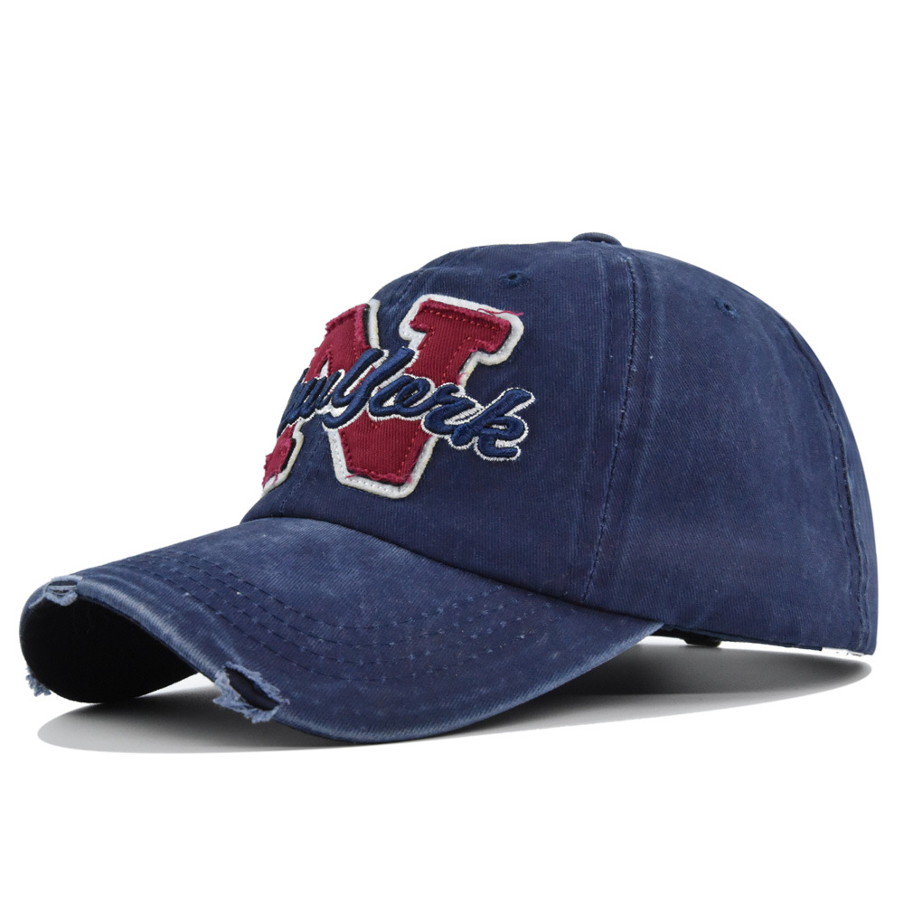 Vintage Washed  Baseball Cap F - Embroidery Letter N review and price